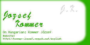jozsef kommer business card